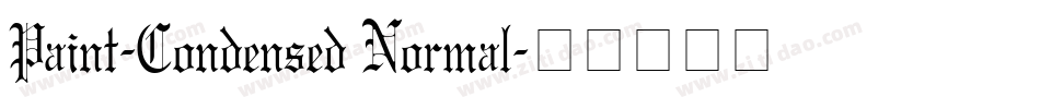 Paint-Condensed Normal字体转换